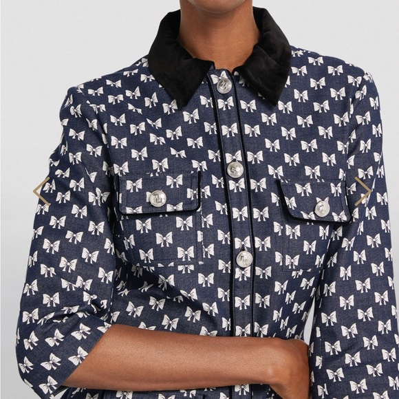 HOST PICK⭐️MAJE Bow Print Mini Dress bow 💝 Designer Dress 🤍 - Picture 5 of 15